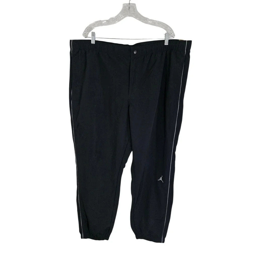 Jordan Mens Woven Track Pants Black White Piping Jumpman Joggers 3XL NEW
